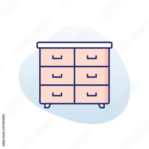 Chest Of Drawers vector icon
