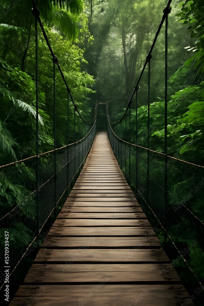 Fototapeta premium wooden bridge in the forest