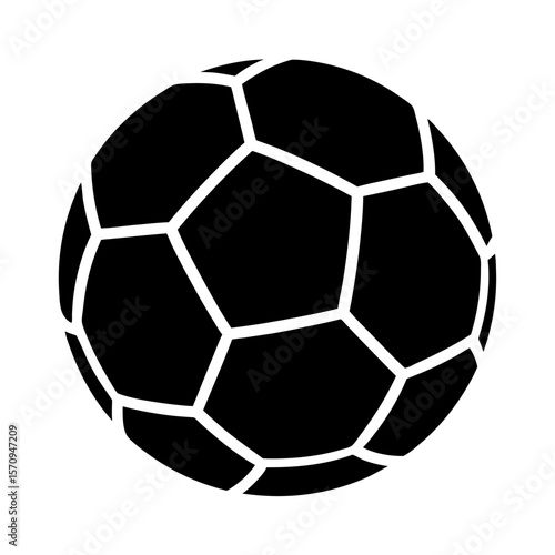 Black and white soccer ball graphic illustration for sports design