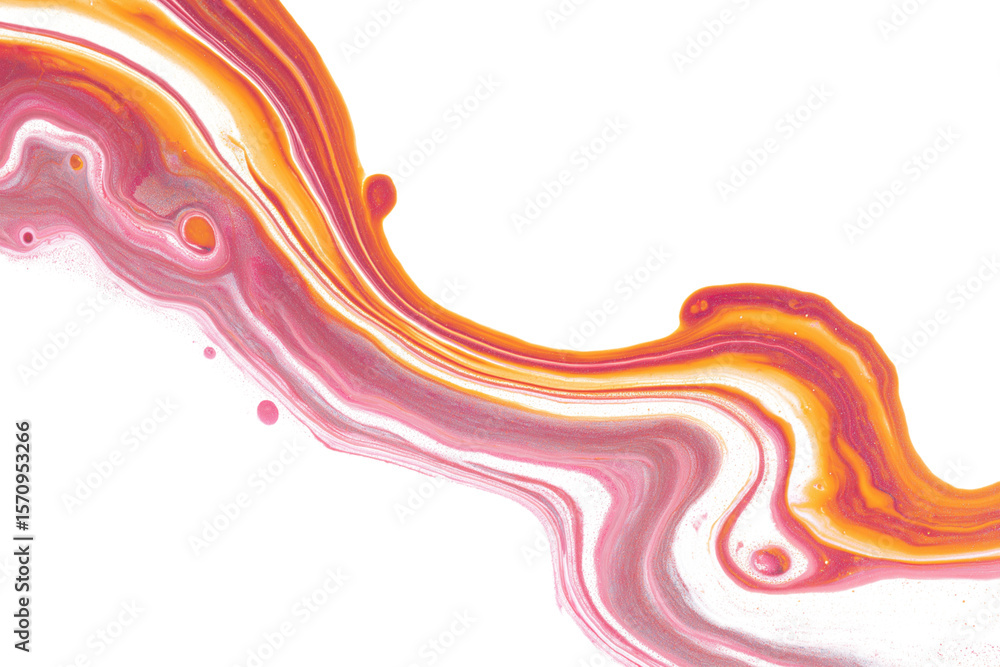 Obraz premium Abstract colorful liquid isolated on white background