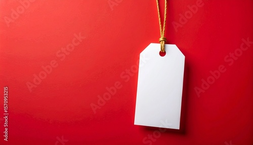 Blank White Gift Tag on a R...