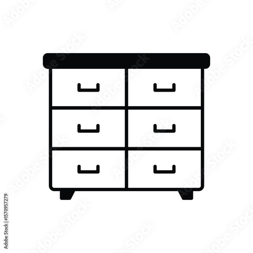 Chest Of Drawers vector icon