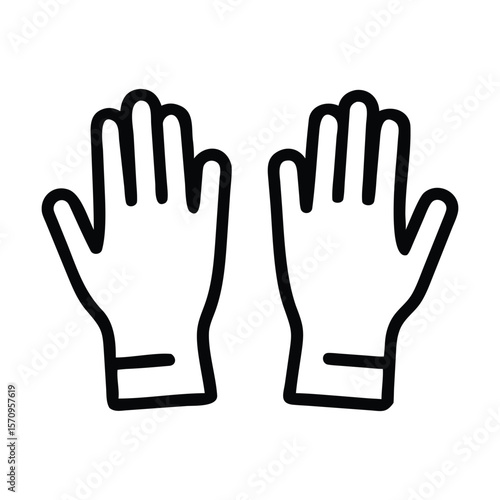 Working gloves icon style 