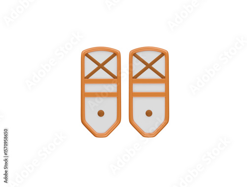 snowshoes icon 3d illustration render