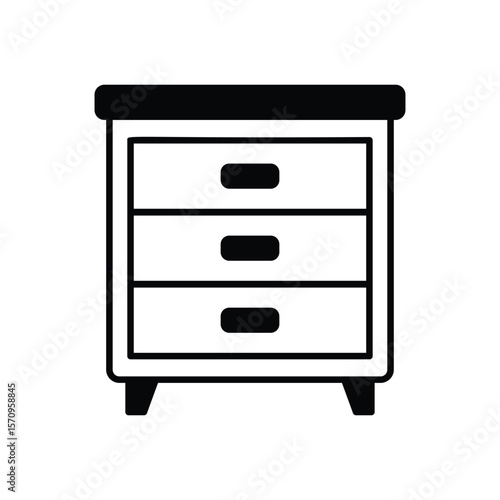 Nightstand vector icon