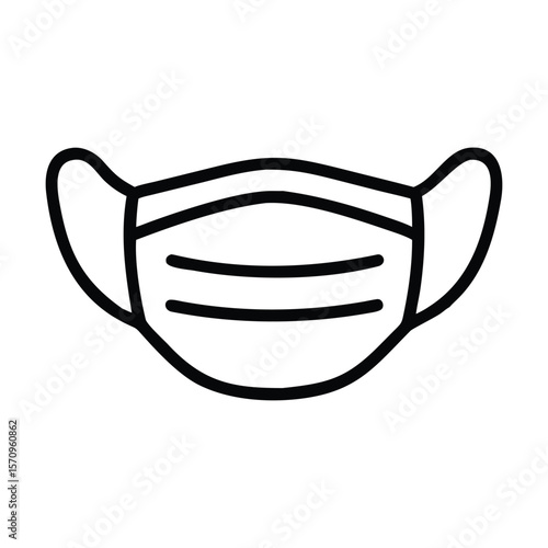 Medical mask icon Outline Medical mask vector icon for
