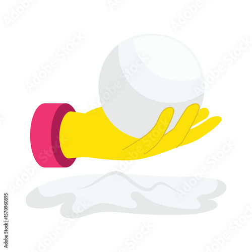 Snowball Fight Vector style icon. Eps 10 file