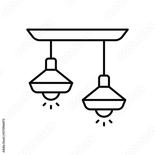 Ceiling Light vector icon