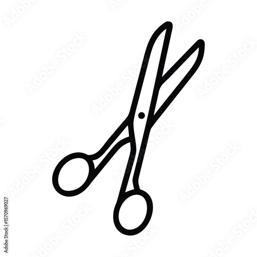 Scissors icon logo isolated on white background isolated