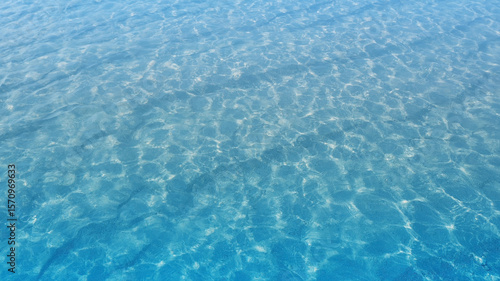 Summer Tropical beach water  with crystal clear water on beach background,Aerial view