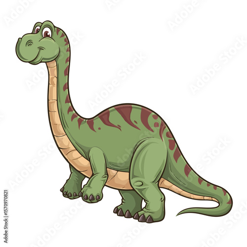  Sauropod dinosaur cartoon vector art