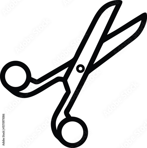 Scissors icon logo isolated on white background isolated