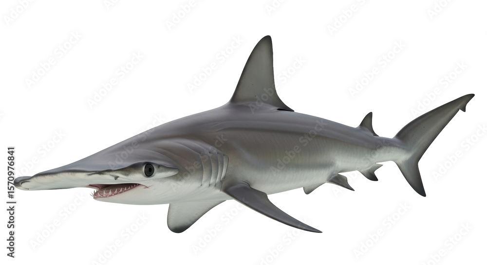 Isolated Hammerhead Shark Isolated Hammerhead Shark