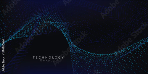 Abstract Digital Technology Wave