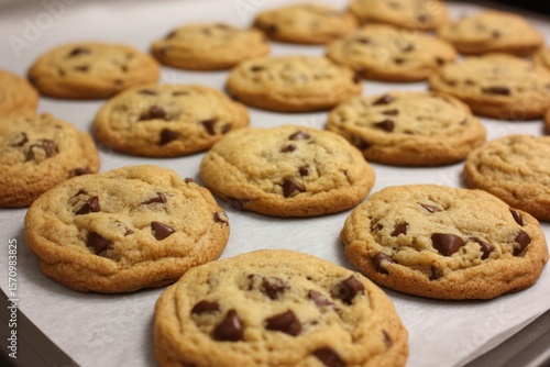 Chocolate chip cookies fresh out the oven.