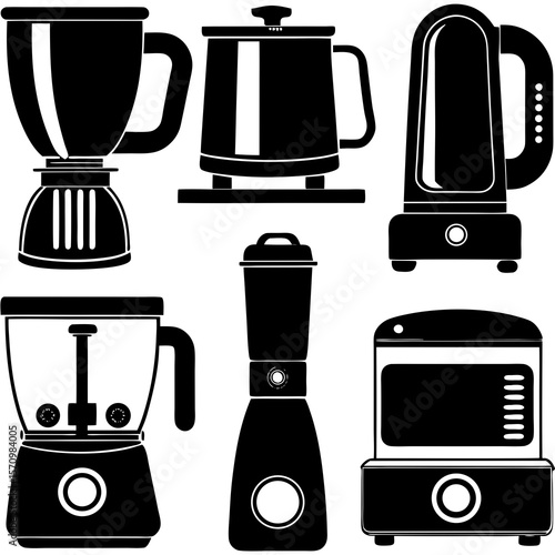 set of household appliances