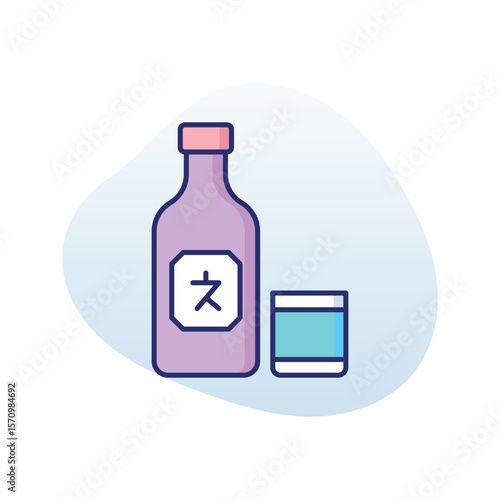 Soju  vector icon