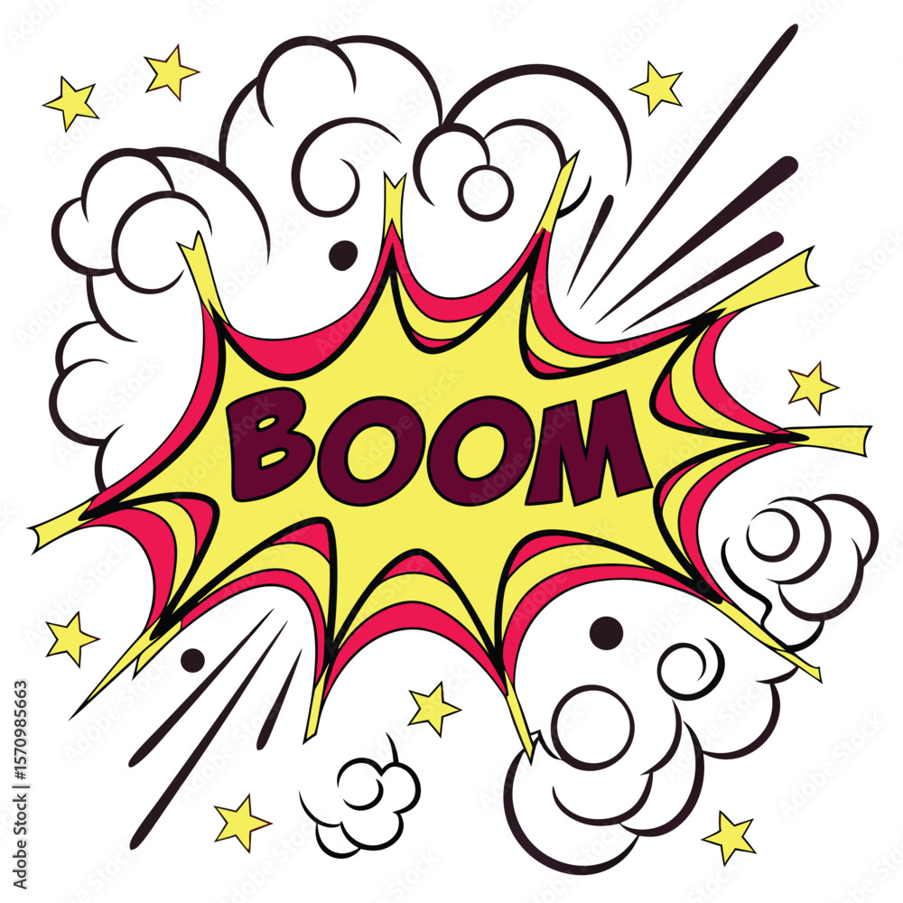 Fototapeta premium Colorful comic explosion graphic design