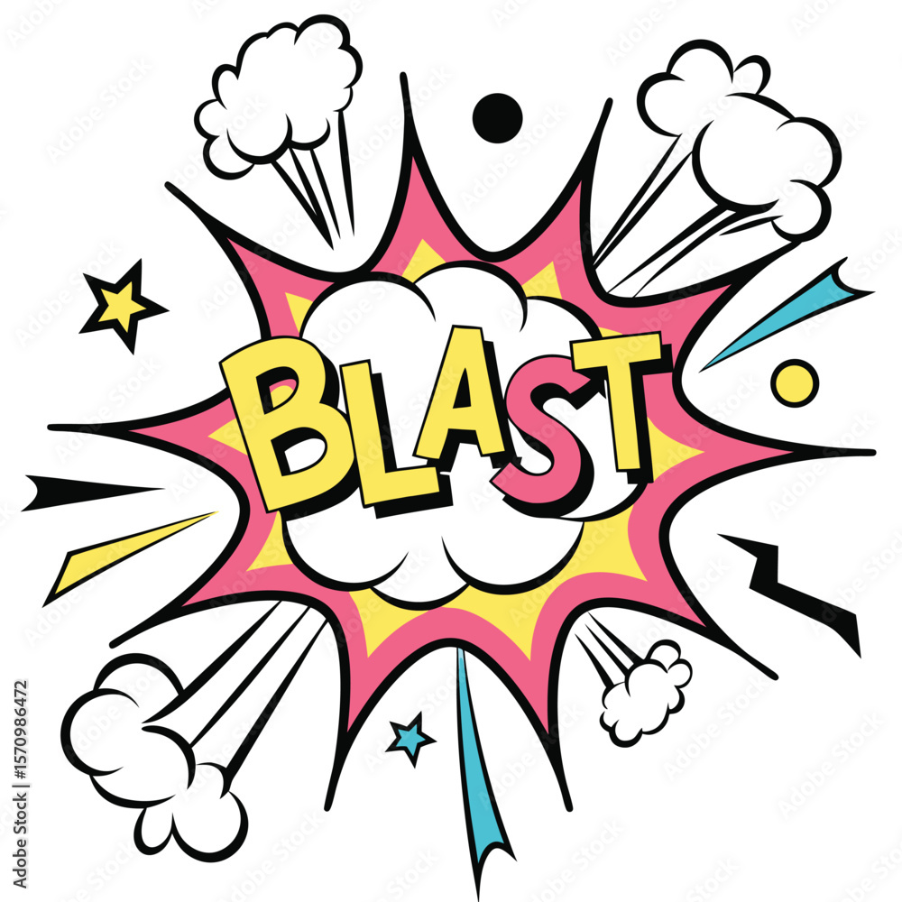 Fototapeta premium Comic blast graphic design element
