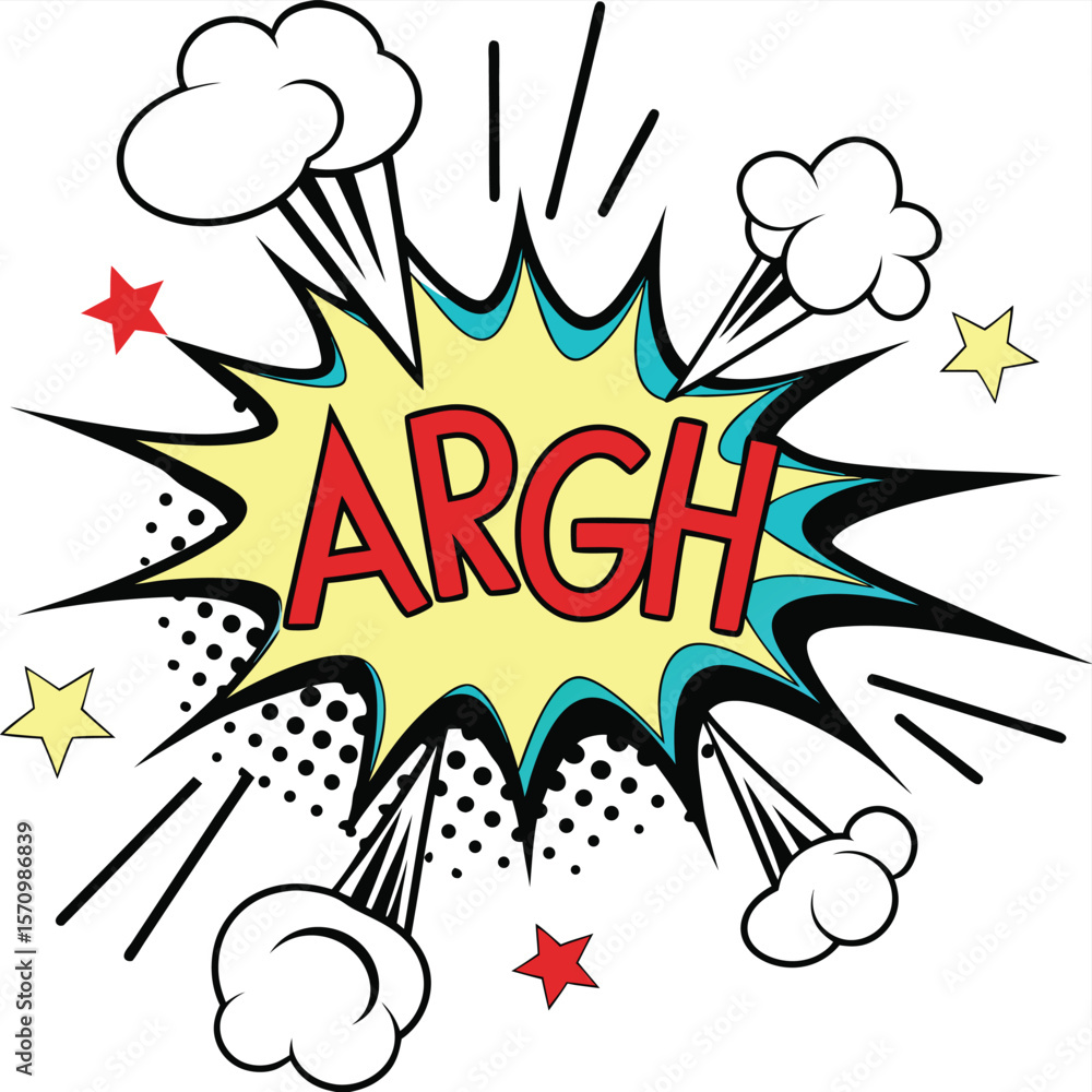 Comic book explosion graphic argh Comic book explosion graphic argh