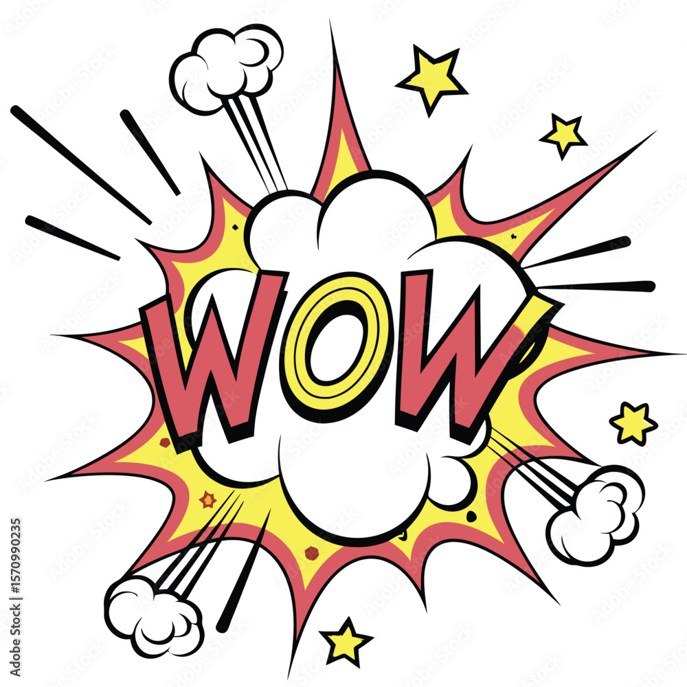 Comic book style wow graphic Comic book style wow graphic