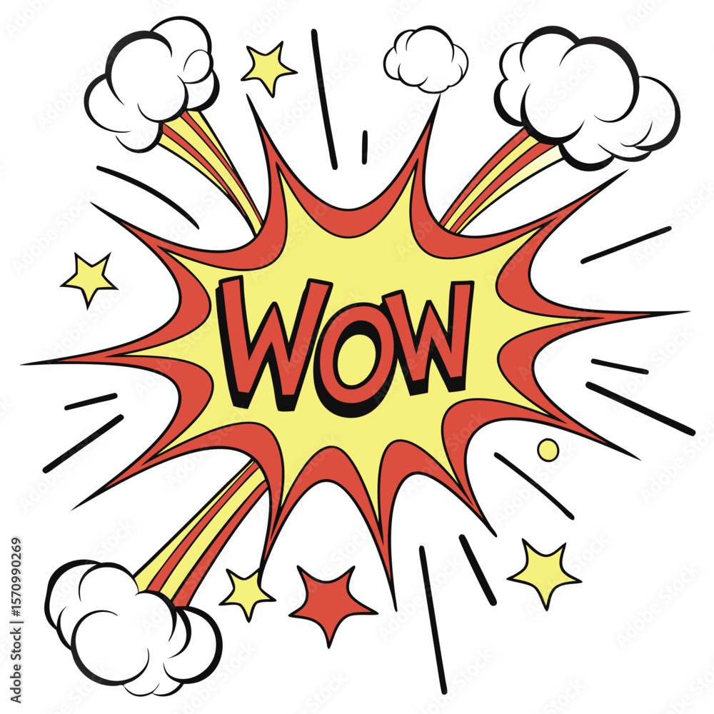 Comic book style wow graphic Comic book style wow graphic