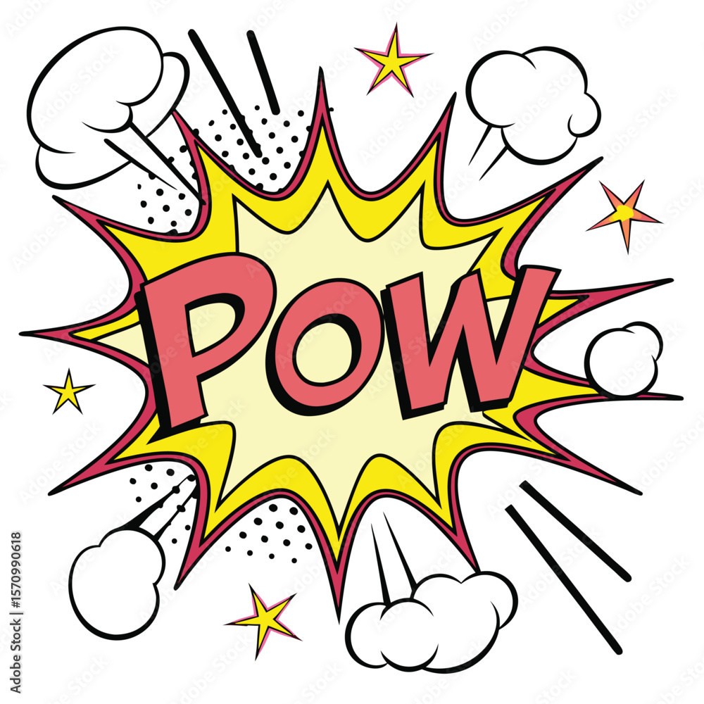 Comic book style explosion graphic Comic book style explosion graphic
