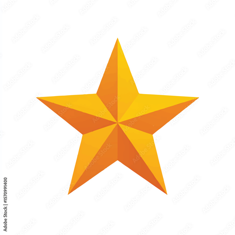 Fototapeta premium star isolated in White Background, star vector, Flat lay vector illustration