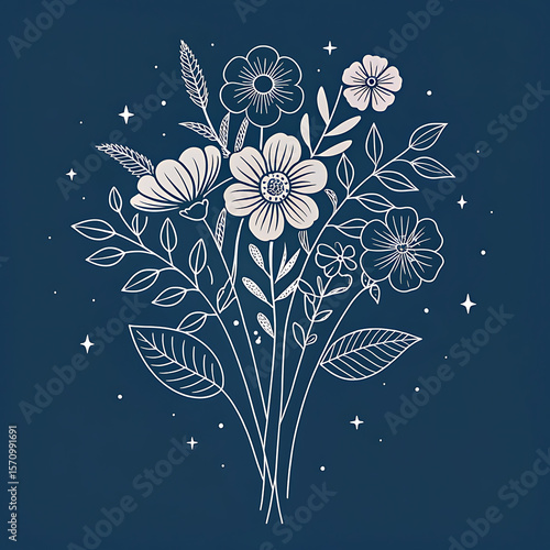 abstract floral background with flowers