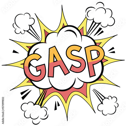 Comic book style speech bubble graphic