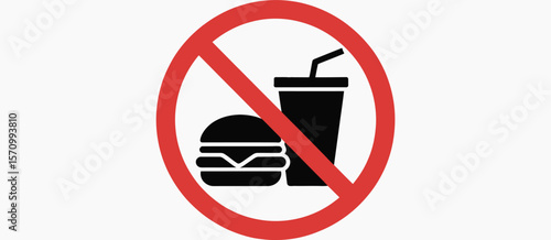 No Food or Drink Allowed Sign