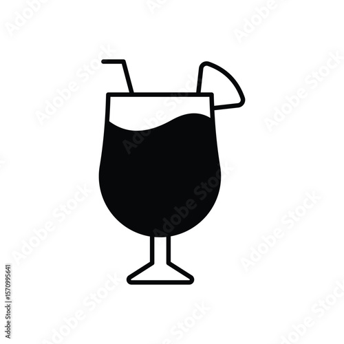 Fire Cocktail vector icon