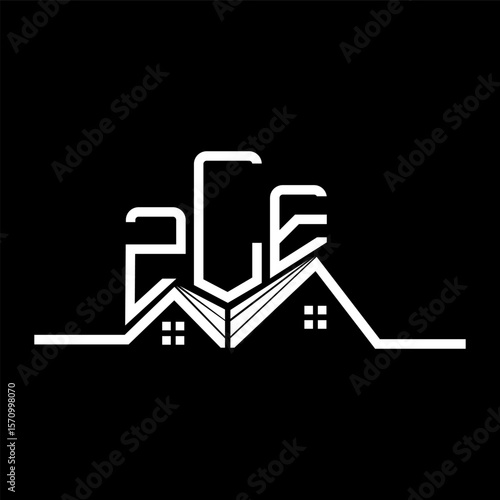 ZLE Real State logo design, ZLE simple and modern logo. ZLE luxurious alphabet design