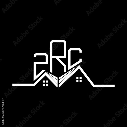 ZPC Real State logo design, ZPC simple and modern logo. ZPC luxurious alphabet design