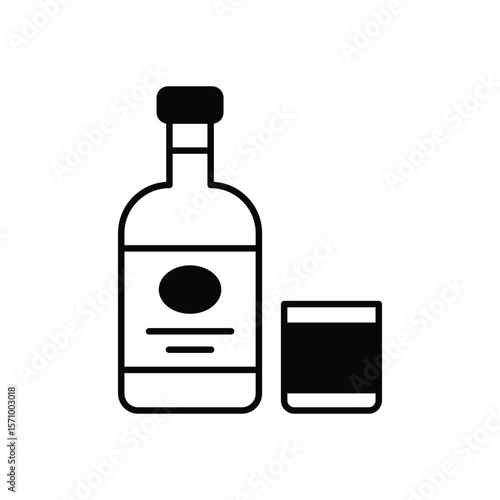 Vodka  vector icon