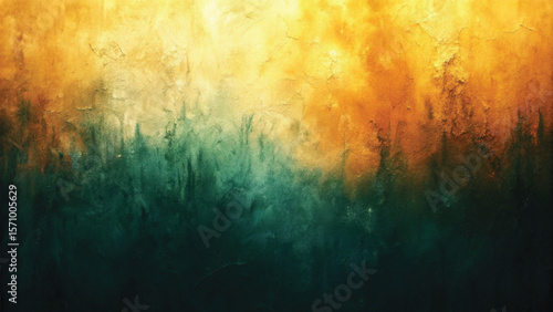 Abstract grunge background with fiery orange and yellow clouds, textured like vintage paper, for your artistic design