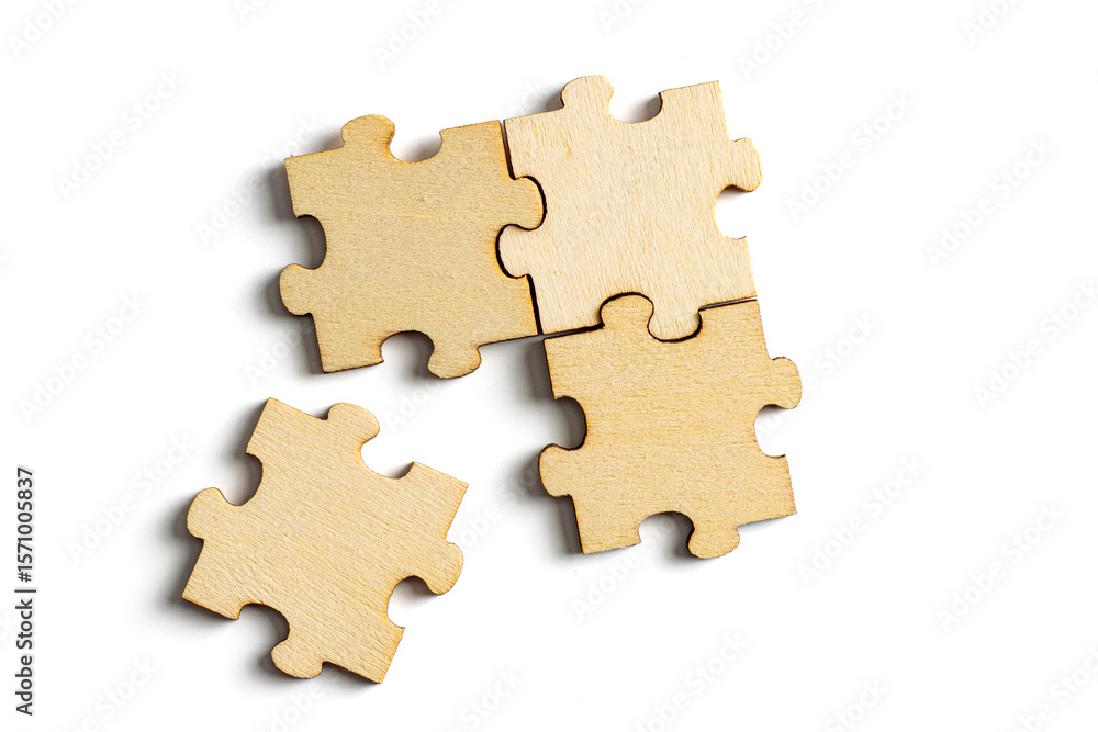 incomplete puzzle pieces, with seperated final pieces. Work and business concept with white background. incomplete puzzle pieces, with seperated final pieces. Work and business concept with white background.