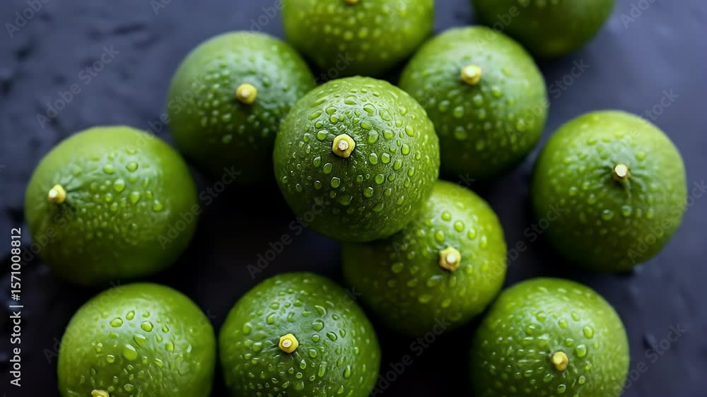Fresh green limes closeup Fresh green limes closeup