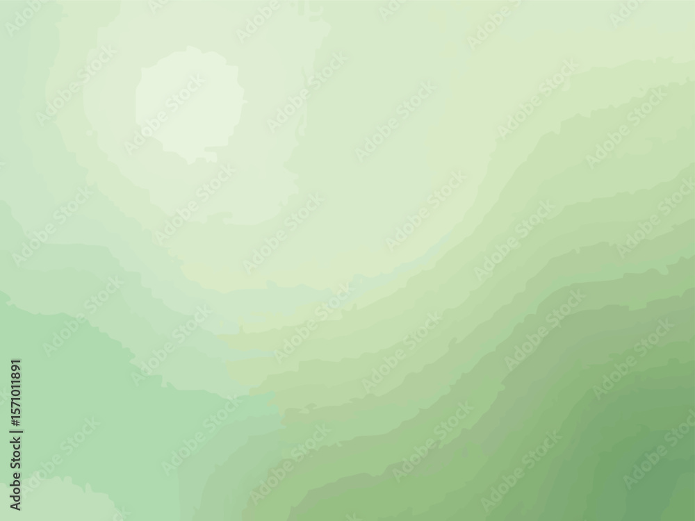 Fototapeta premium A smooth green wavy gradient background blending light and dark shades for a fresh, flowing look. 