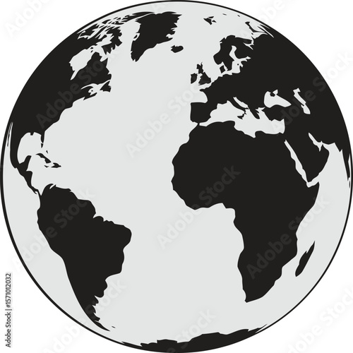  The design emphasizes the planet's shape and geographical features, making it ideal for themes related to geography, global awareness, and environmental advocacy.