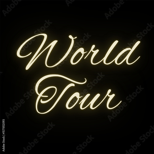 Vector text illustration for World Tour.