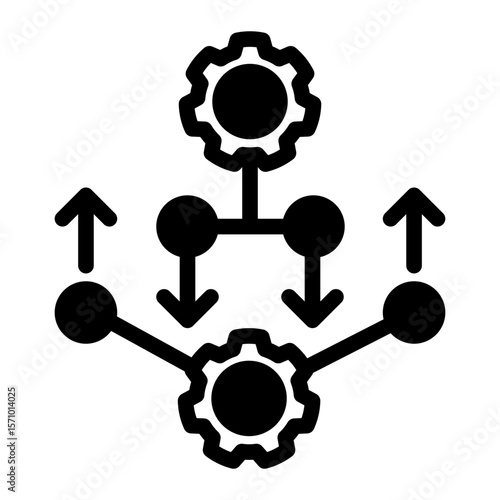 Modular Component Assembly from the Business Automation icon collection (Mixed Style)