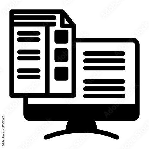 Digital Data Input Interface from the Business Automation icon collection (Mixed Style)