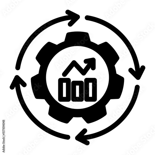 Business Process Automation Module from the Business Automation icon collection (Mixed Style)