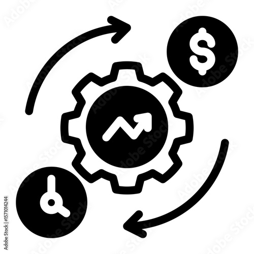 Time Optimization Gauge from the Business Automation icon collection (Mixed Style)