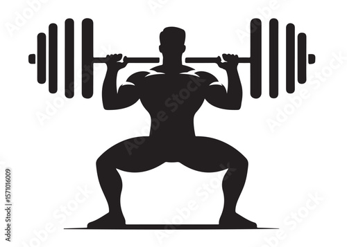 barbell logo silhouette vector, barbell logo icon vector, dumbbell black silhouette vector logo illustration, weightlifting equipment silhouette vector logo, barbell logo silhouettes vector