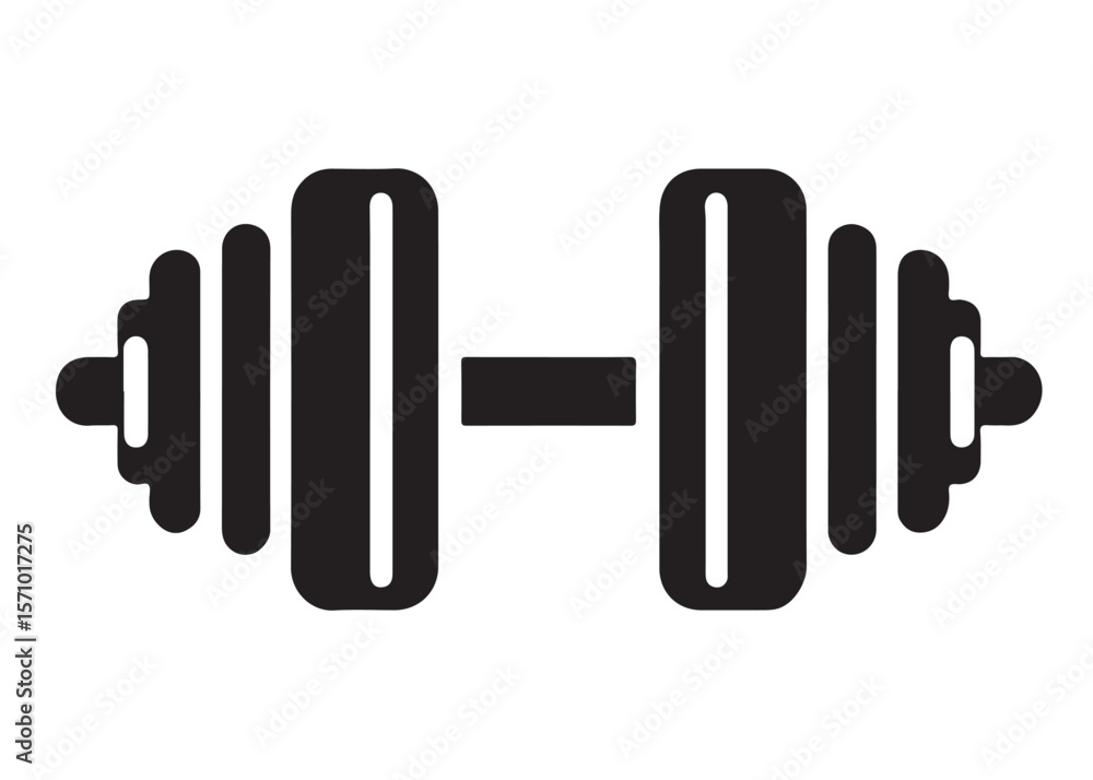 Fototapeta premium barbell logo silhouette vector, barbell logo icon vector, dumbbell black silhouette vector logo illustration, weightlifting equipment silhouette vector logo, barbell logo silhouettes vector