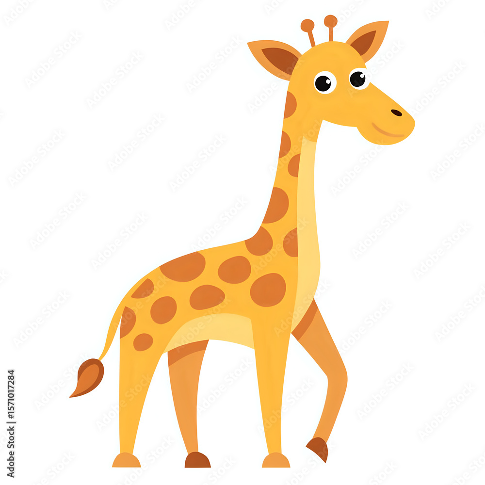 Naklejka premium giraffe ,white background