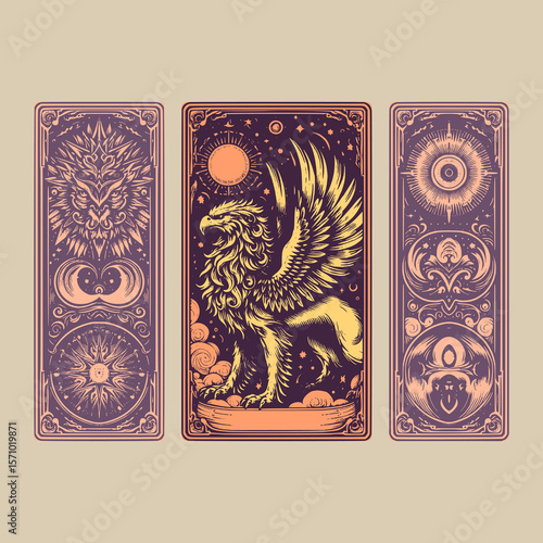 the griffin stares ahead, bold and regal, rendered in myth-born vector for collectible cards