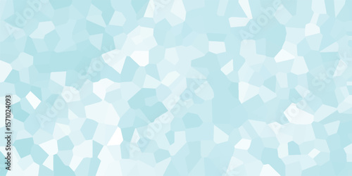 Geometric mosaic in shades of blue and white a unique digital illustration featuring polygonal shapes creating a seamless texture design for visual interest